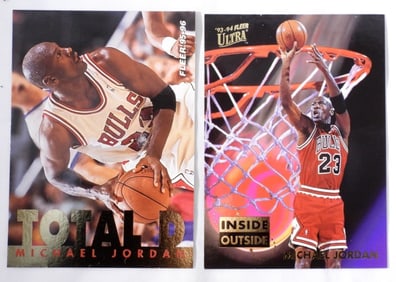 (2) 1994-95 FLEER MICHAEL JORDAN CARDS