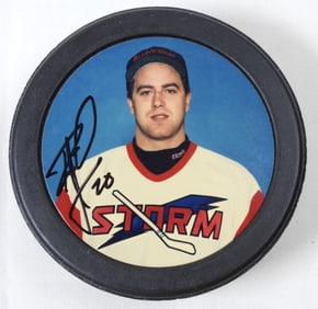RICK JUDSON TOLEDO STORM SIGNED PUCK