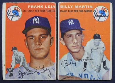 1954 TOPPS BILLY MARTIN & FRANK LEJA