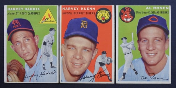 (3) 1954 TOPPS SEIM-STARS - AL ROSEN,