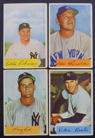(4) 1954 BOWMAN NY YANKEES