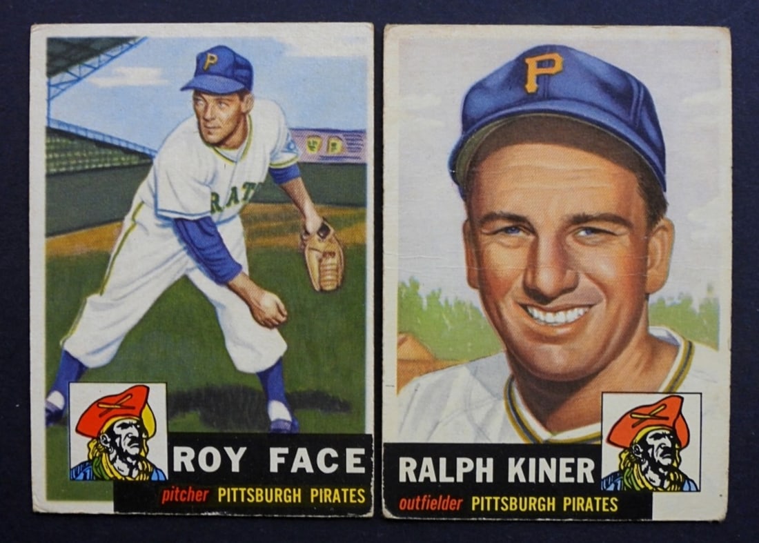 (2) 1953 TOPPS PIRATES CARDS (1 of 2)