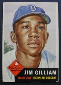 1953 TOPPS #258 JIM GILLIAM ROOKIE