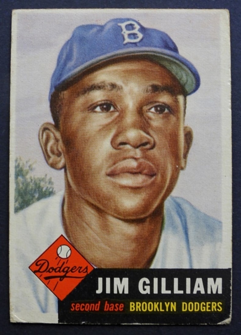 1953 TOPPS #258 JIM GILLIAM ROOKIE: VG+ NICE COLOR & GLOSS