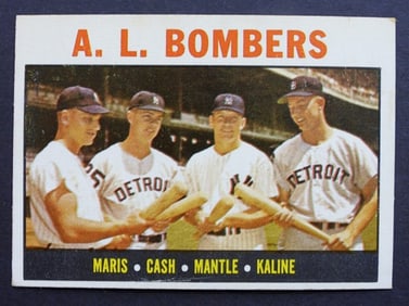 1964 TOPPS #331 A.L. BOMBERS - MANTLE