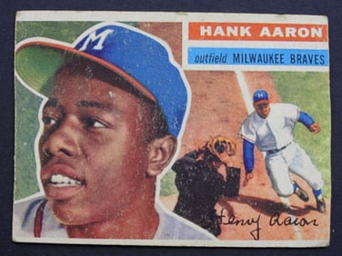 1956 TOPPS #31 HANK AARON TRIMMED