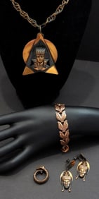 COPPER TONE JEWELRY LOT - EGYPTIAN