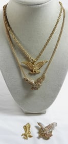(4) EAGLE THEME NECKLACE / BOLO SLIDE
