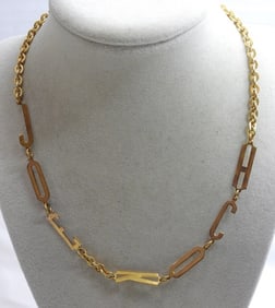 "JOE KOCH" FAMOUS WRITER NECKLACE