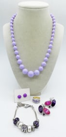 VTG PURPLE FASHION JEWELRY