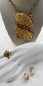 FISH NECKLACE/EARRING/RING SET
