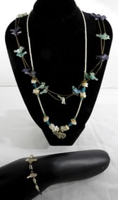 3 COLORFUL WIRE BEAD NECKLACE/BRACELET