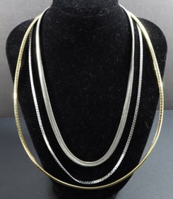 3 STUNNING VARIETY CHAIN STYLE NECKLACES