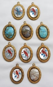 10 MINI VINTAGE NECKLACE PENDANTS