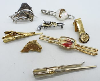 (8) TIE ACCESSORIES - FISHING & HUNTING