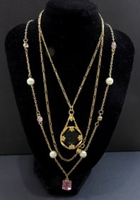 2 STUNNING SPARKLY NECKLACES