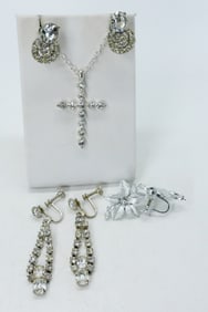 LISNER EARRINGS & RHINESTONE JEWELRY