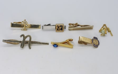 (12) MEN'S TIE TACKS & CUFF LINKS VTG