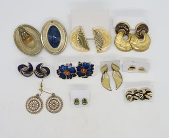 (10) PAIR OF PIERCED EARRINGS