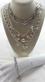 3-PIECE UNIQUE NECKLACE/BRACELET SET
