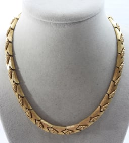 STUNNING GOLD TONE WOMEN'S NECKLACE