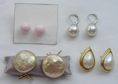 4 PRETTY VINTAGE EARRING SETS
