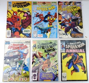 (6) MARVEL SPIDER-MAN ANNUAL COMICS(VG)
