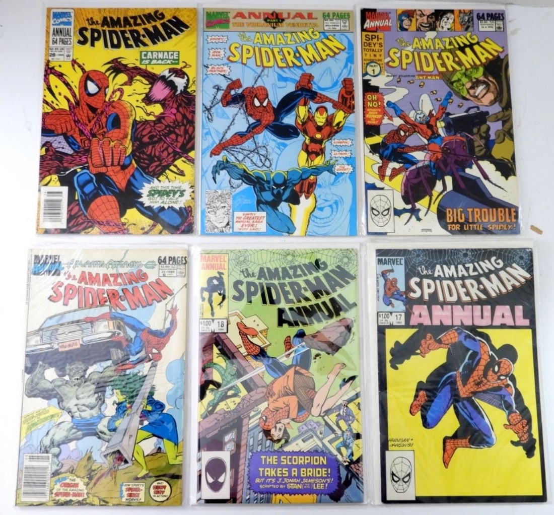 (6)  MARVEL SPIDER-MAN ANNUAL COMICS(VG) (1 of 3)
