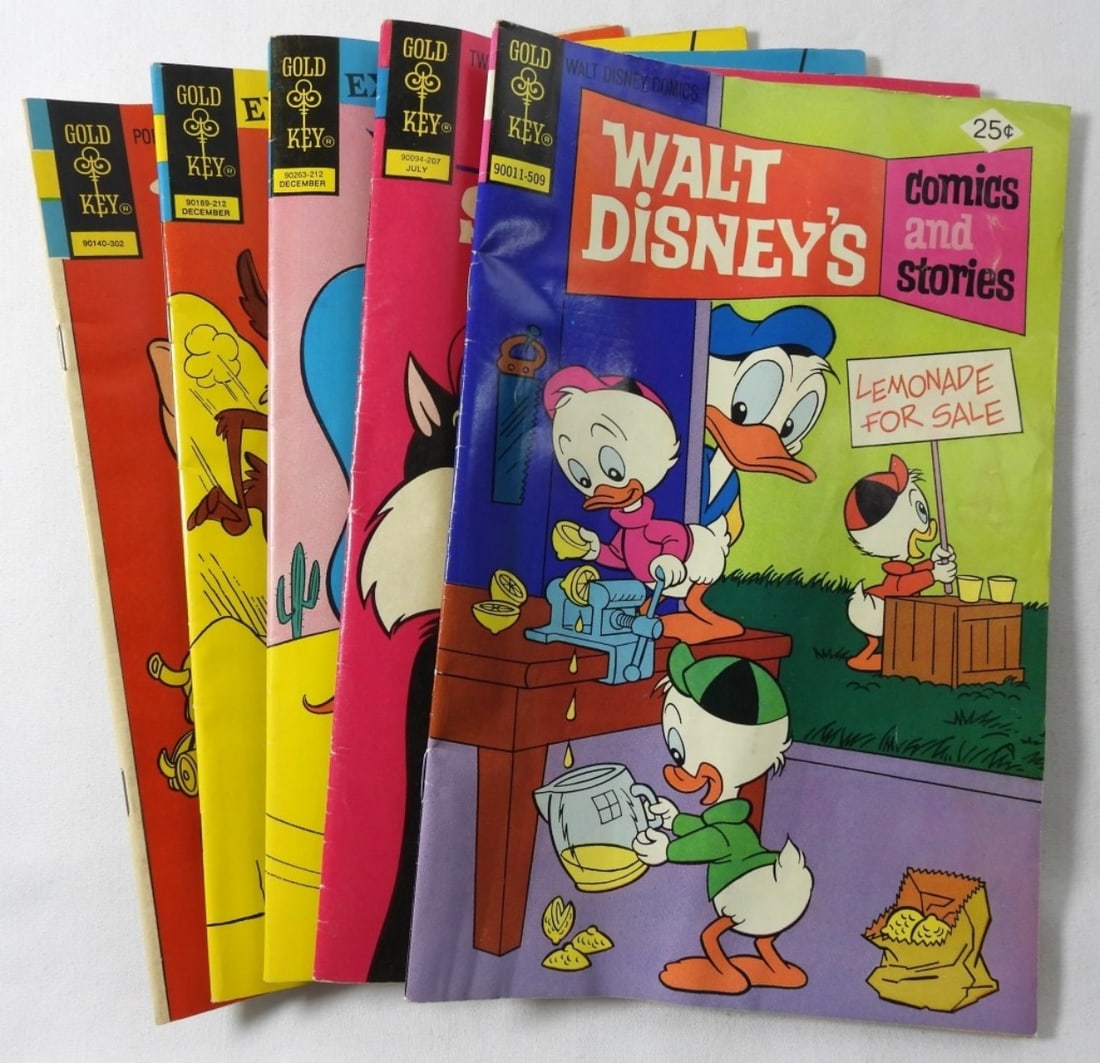 (5) GOLD KEY WALT DISNEY & COMIC LOT (1 of 4)