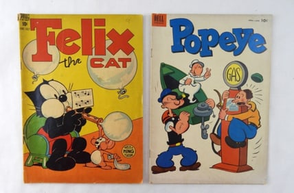 DELL 1949 FELIX THE CAT & 1953 POPEYE