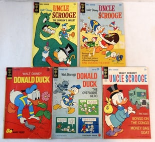 (5) GOLD KEY DONALD DUCK COMIC LOT