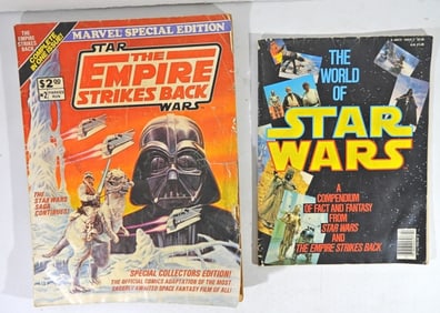 2CT VINTAGE STAR WARS COMIC/MAGAZINE