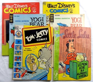 (6) VINTAGE DELL, GOLD KEY & DISNEY