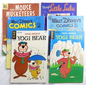 (6) VINTAGE DELL, GOLD KEY & DISNEY