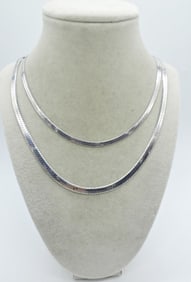 (2) 30" STERLING SILVER CHAINS