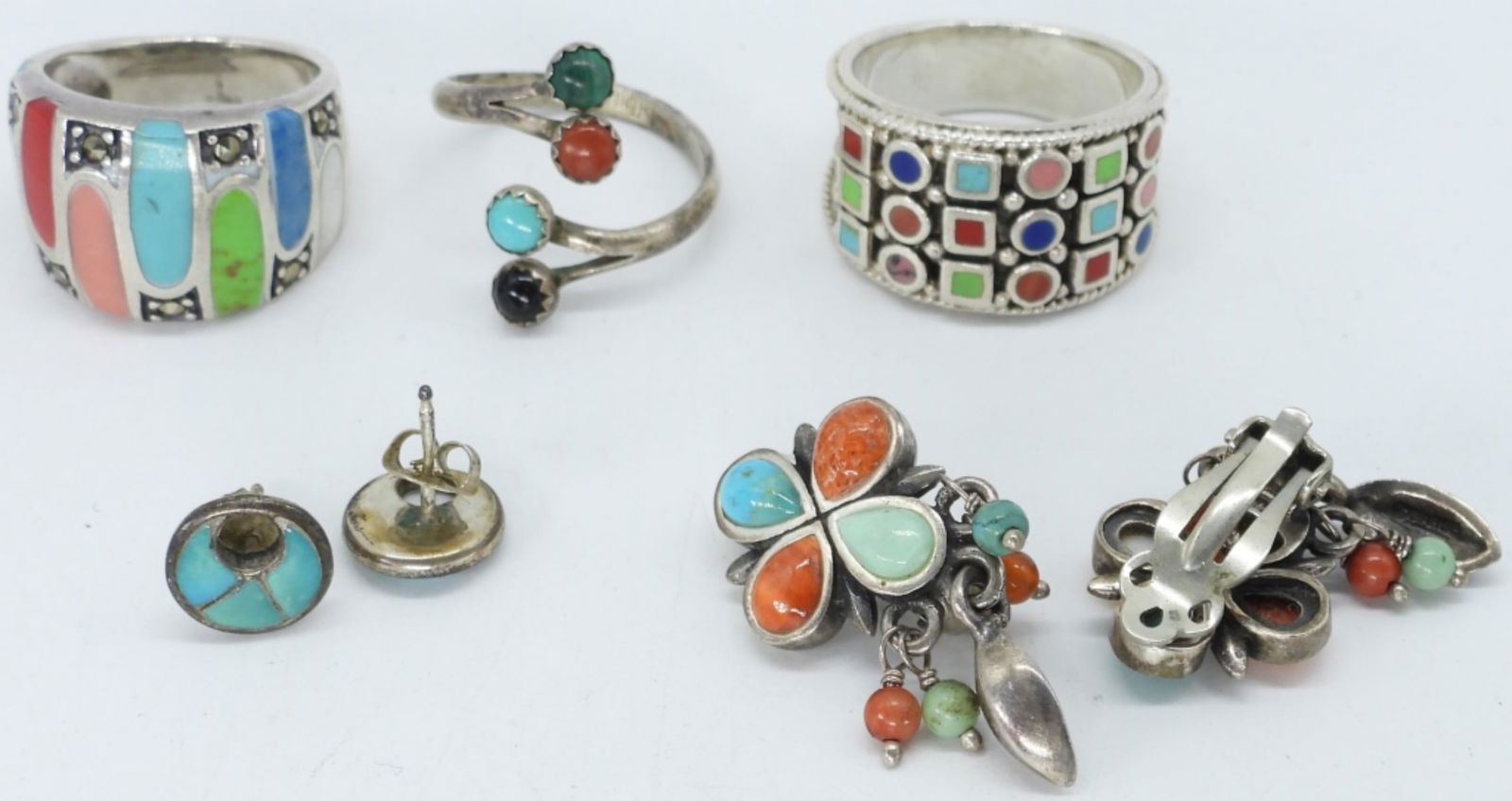 MULTI GEM 925 RINGS & EARRINGS - SW (1 of 1)