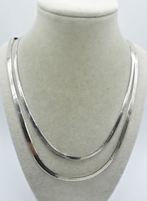 (2) 30" STERLING SILVER CHAINS