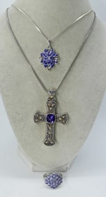 SAMUEL BENHAM 925 18K CROSS & MORE