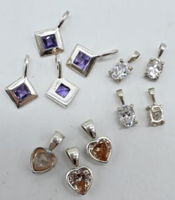(11) 925 GEMSTONE PENDANTS