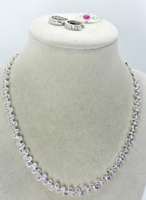 PINK GEMSTONE 925 SET