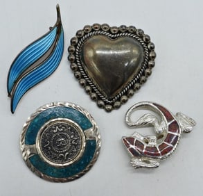 (4) VTG 925 PINS - NORWAY, MEXICO