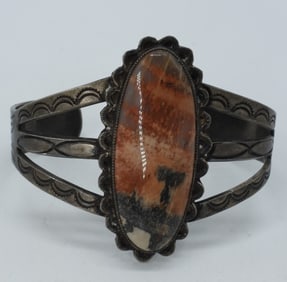 GORGEOUS STERLING AGATE CUFF