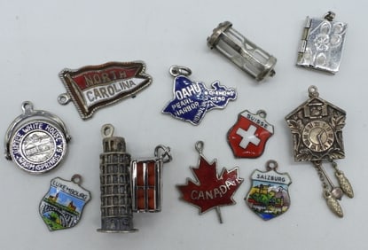 (12) STERLING VTG CHARMS