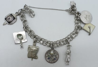 VTG STERLING CHARM BRACELET 1960s