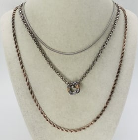 (3) STERLING CHAINS