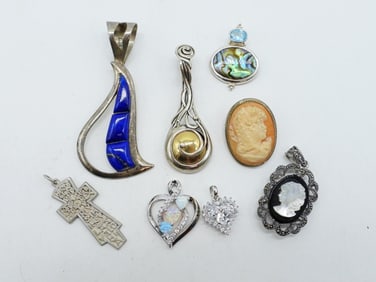 PENDANTS, 925. CAMEO , GEMSTONE & MORE