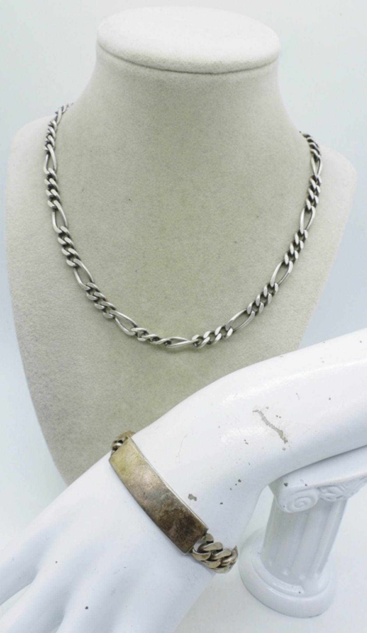 VTG 925 MEXICO ID BRACELET & 925 CHAIN (1 of 2)