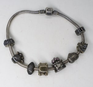 VINTAGE 925 GORGEOUS CHARM BRACELET