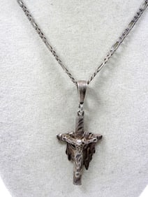 STERLING CRUCIFIX NECKLACE
