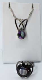 SMOKEY QUARTZ & MYSTIC TOPAZ 925 PIECES